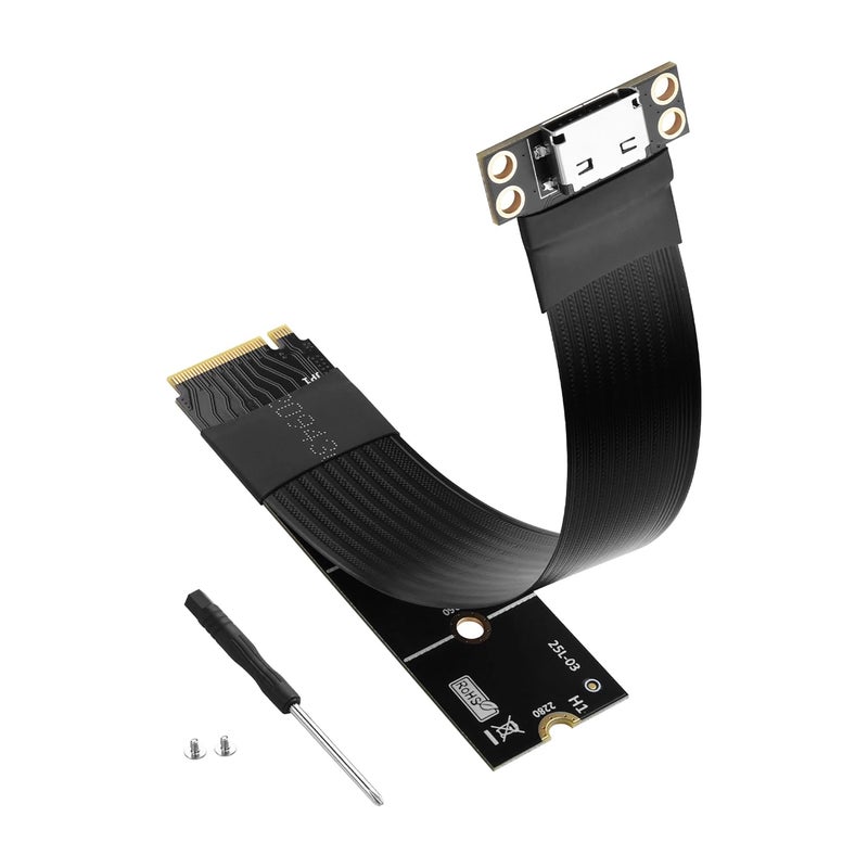 SinLoon M.2 M-Key PCI-E4.0 2280 NGFF to Oculink SFF-8612 Host Cable 20CM Support for Oculink External SSD, eGPU - Image 1